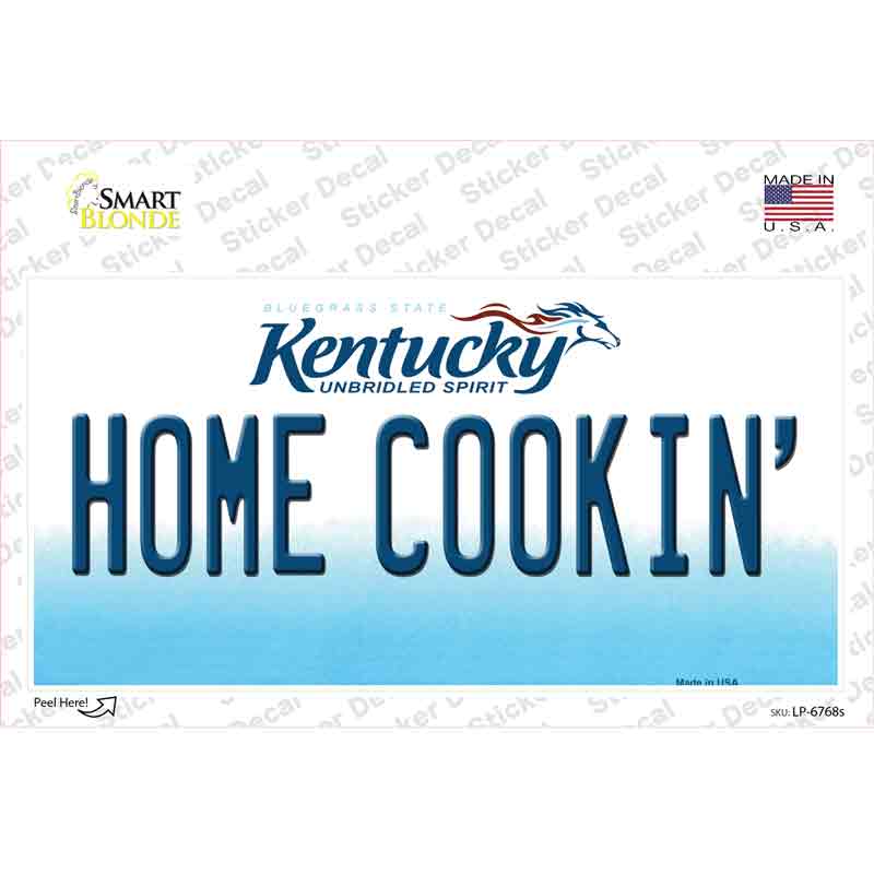 Home Cookin Kentucky Novelty Sticker Decal Small