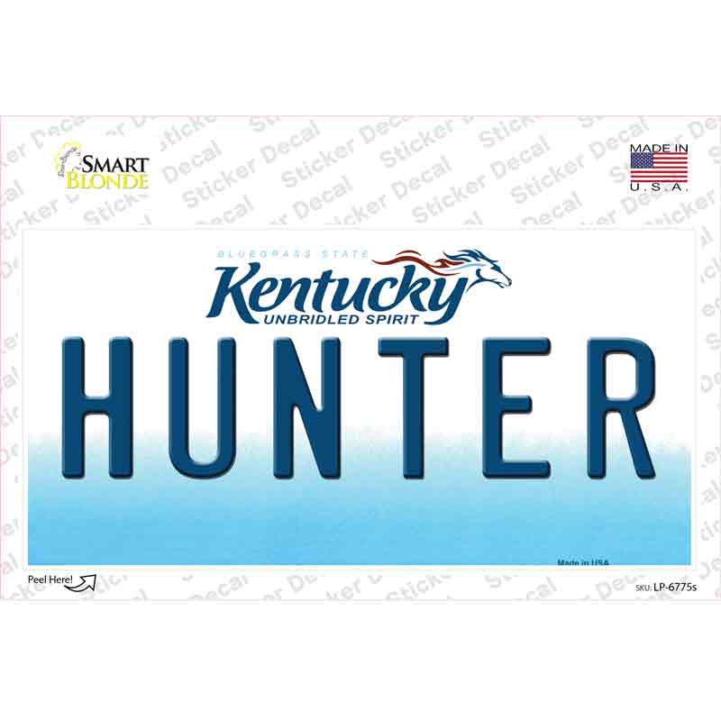 Hunter Kentucky Novelty Sticker Decal Small