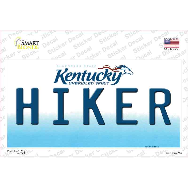 Hiker Kentucky Novelty Sticker Decal Small