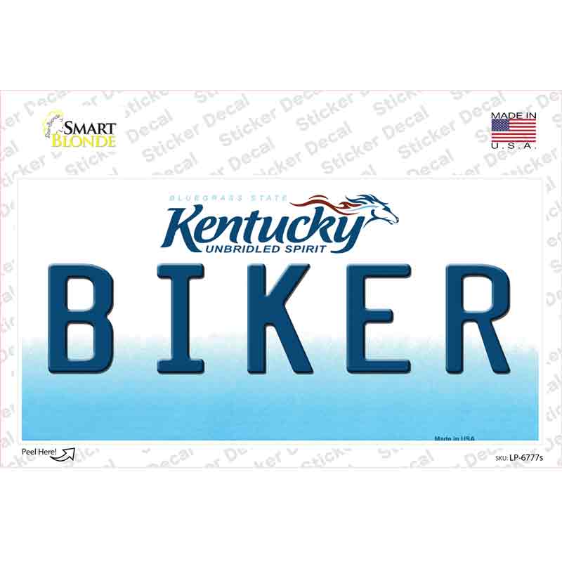 Biker Kentucky Novelty Sticker Decal Small