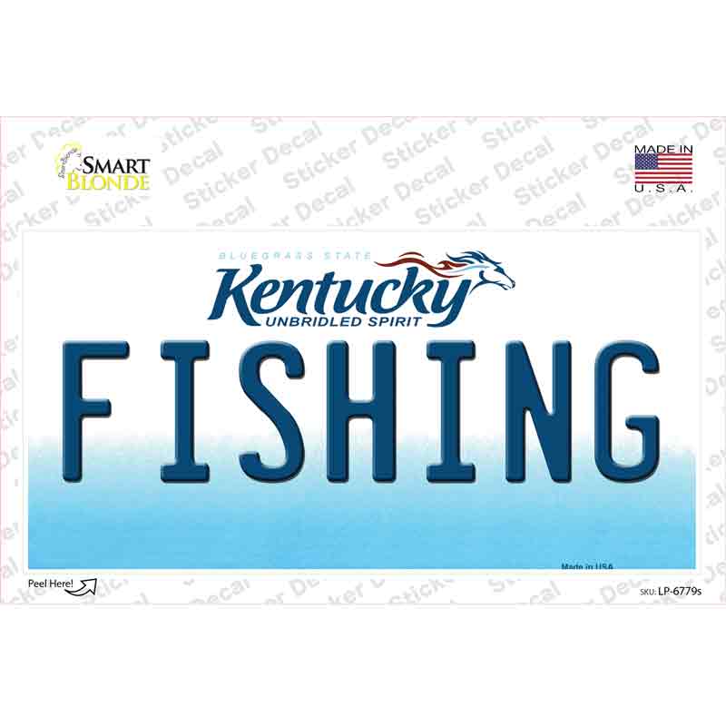 Fishing Kentucky Novelty Sticker Decal Small