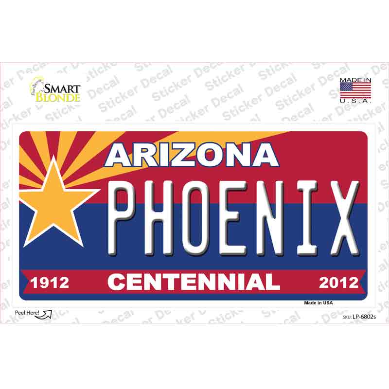 Arizona Centennial Phoenix Novelty Sticker Decal Small