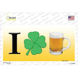 I Shamrock Beer Novelty Sticker Decal Small