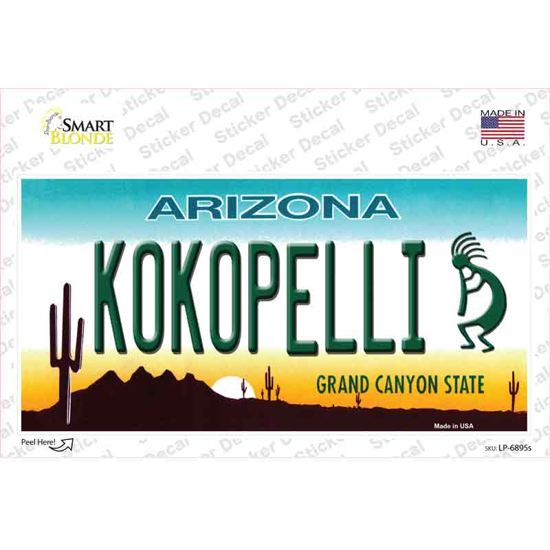 Arizona Kokopelli Novelty Sticker Decal Small