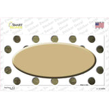 Gold White Dots Oval Oil Rubbed Novelty Sticker Decal