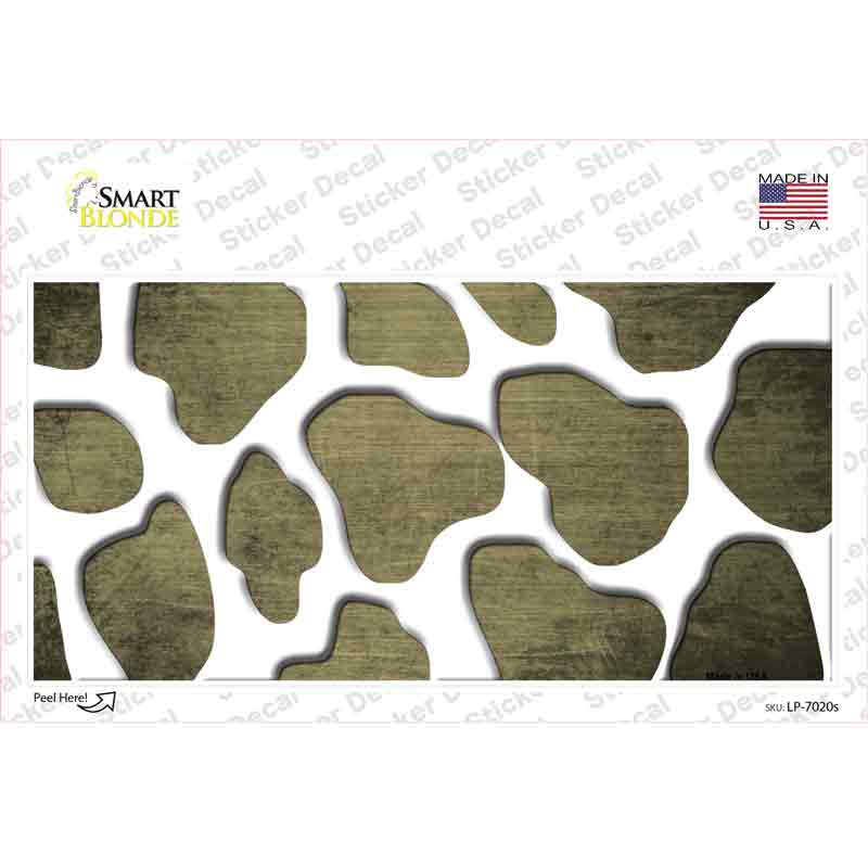 Gold White Giraffe Oil Rubbed Novelty Sticker Decal