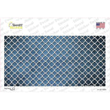 Light Blue White Quatrefoil Oil Rubbed Novelty Sticker Decal