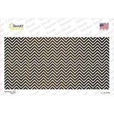 Brown White Small Chevron Oil Rubbed Novelty Sticker Decal