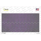 Purple White Small Chevron Oil Rubbed Novelty Sticker Decal
