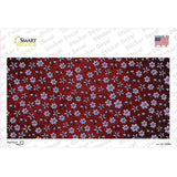 Red Purple Flowers Oil Rubbed Novelty Sticker Decal