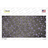 Tan Purple Flowers Oil Rubbed Novelty Sticker Decal