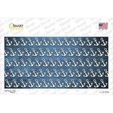 Light Blue White Anchor Oil Rubbed Novelty Sticker Decal