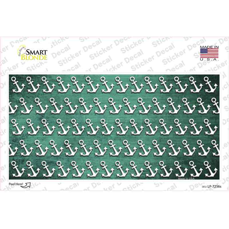 Mint White Anchor Oil Rubbed Novelty Sticker Decal