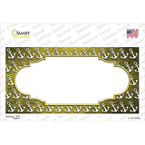 Yellow White Anchor Scallop Oil Rubbed Novelty Sticker Decal