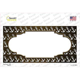 Brown White Anchor Scallop Oil Rubbed Novelty Sticker Decal
