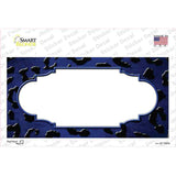Blue Black Cheetah Scallop Oil Rubbed Novelty Sticker Decal