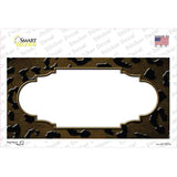 Brown Black Cheetah Scallop Oil Rubbed Novelty Sticker Decal