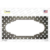 Tan White Small Dots Scallop Oil Rubbed Novelty Sticker Decal