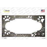 Paw Scallop Tan White Novelty Sticker Decal