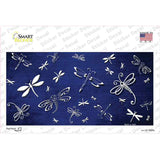 Blue White Dragonfly Oil Rubbed Novelty Sticker Decal