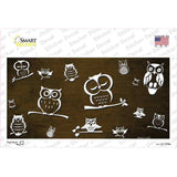 Brown White Owl Oil Rubbed Novelty Sticker Decal