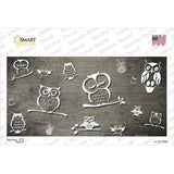 Tan White Owl Oil Rubbed Novelty Sticker Decal