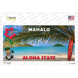 Blank Mahalo Hawaii State Novelty Sticker Decal Small