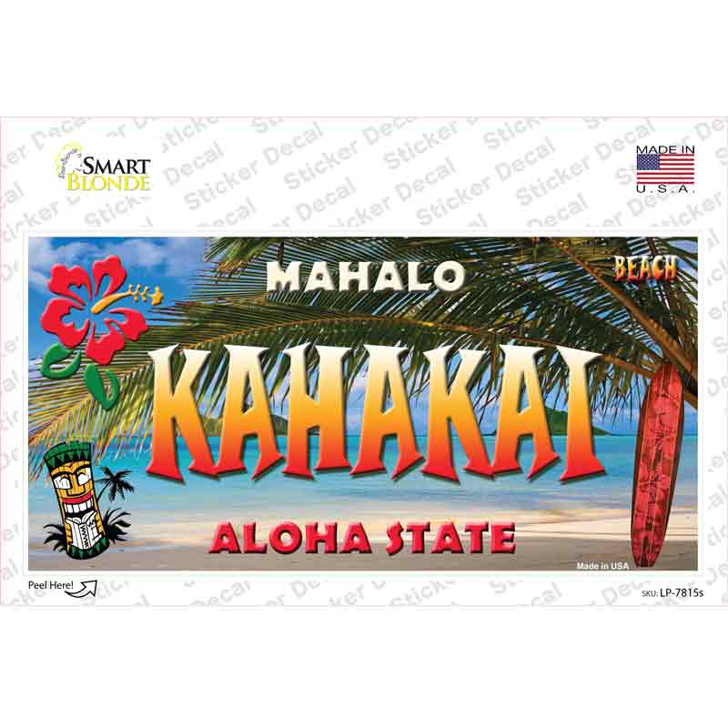 Kahakai Hawaii State Novelty Sticker Decal Small