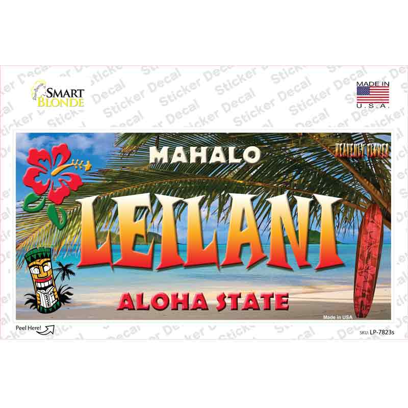 Leilani Hawaii State Novelty Sticker Decal Small