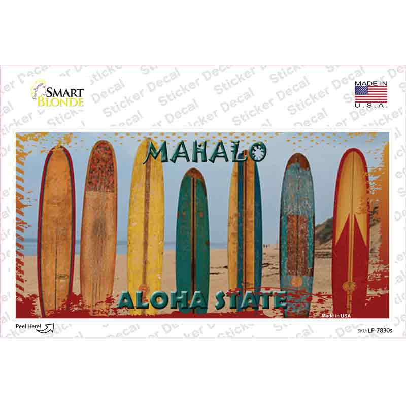 Aloha State Hawaii Blank State Novelty Sticker Decal Small