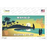 Mahalo Pineapple Hawaii Blank State Novelty Sticker Decal Small