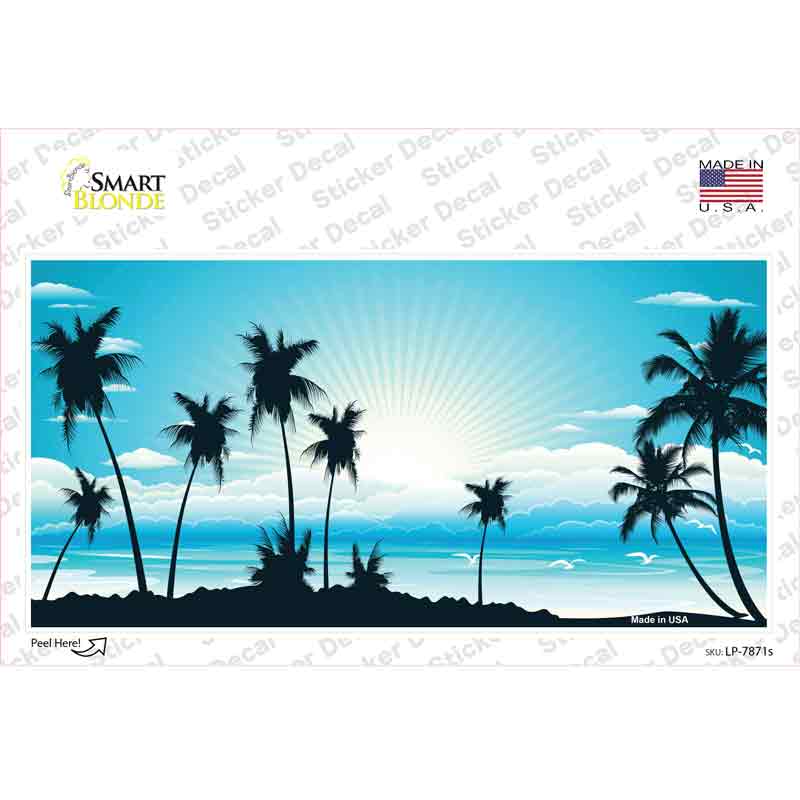 Sunset Blue Novelty Sticker Decal Small