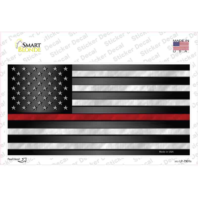 American Flag Thin Red Line Flag Novelty Sticker Decal Small