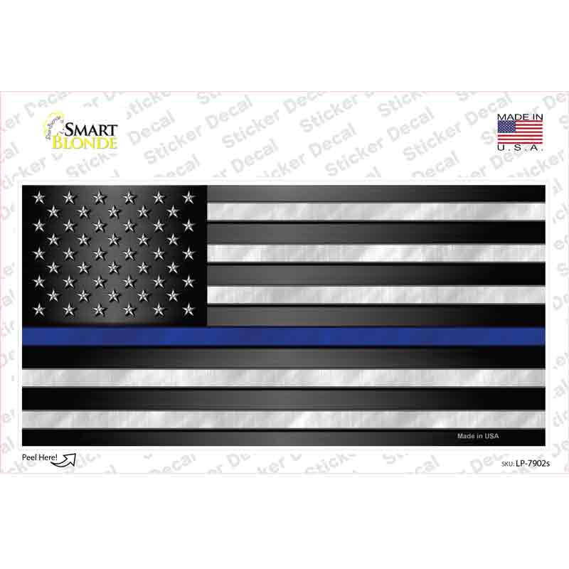 American Flag Thin Blue Line Flag Novelty Sticker Decal Small