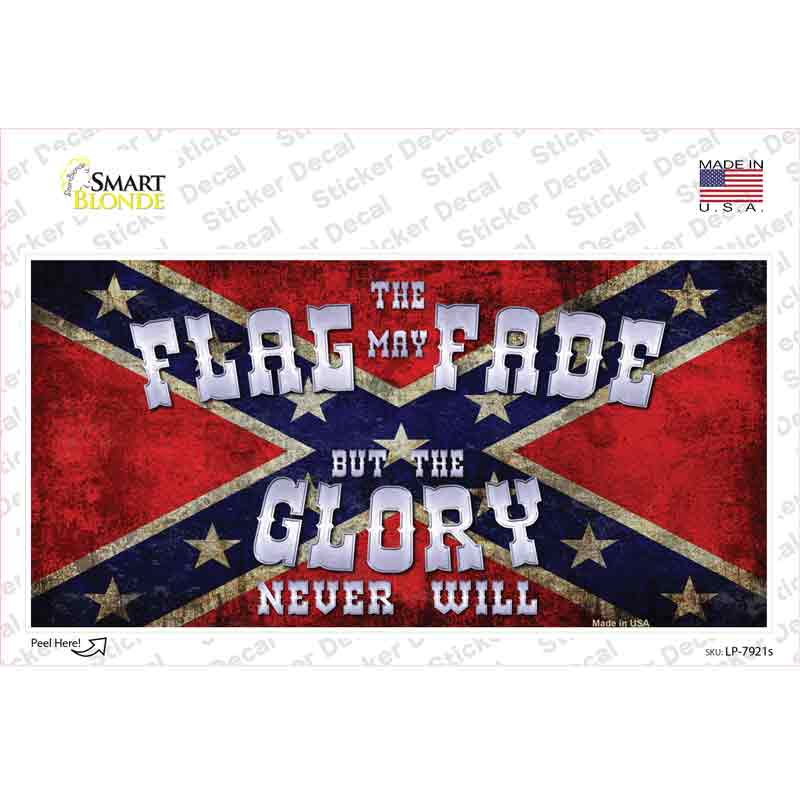 Flag May Fade Novelty Sticker Decal Small