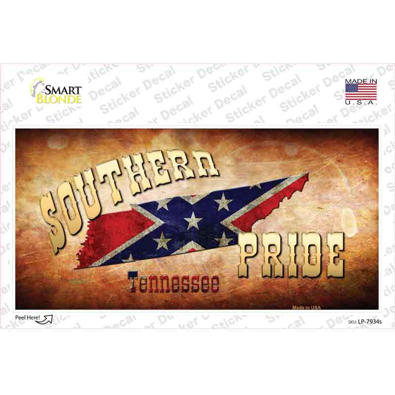 Southern Pride Tennessee Novelty Sticker Decal Small