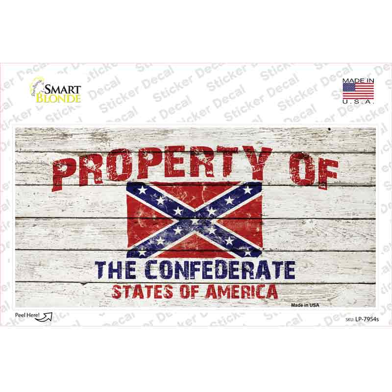 Property Of Confederate States Novelty Sticker Decal Small