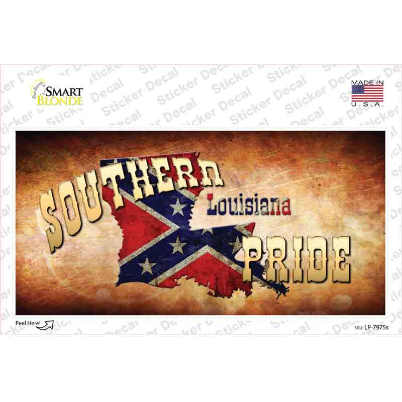 Southern Pride Louisiana Novelty Sticker Decal Small