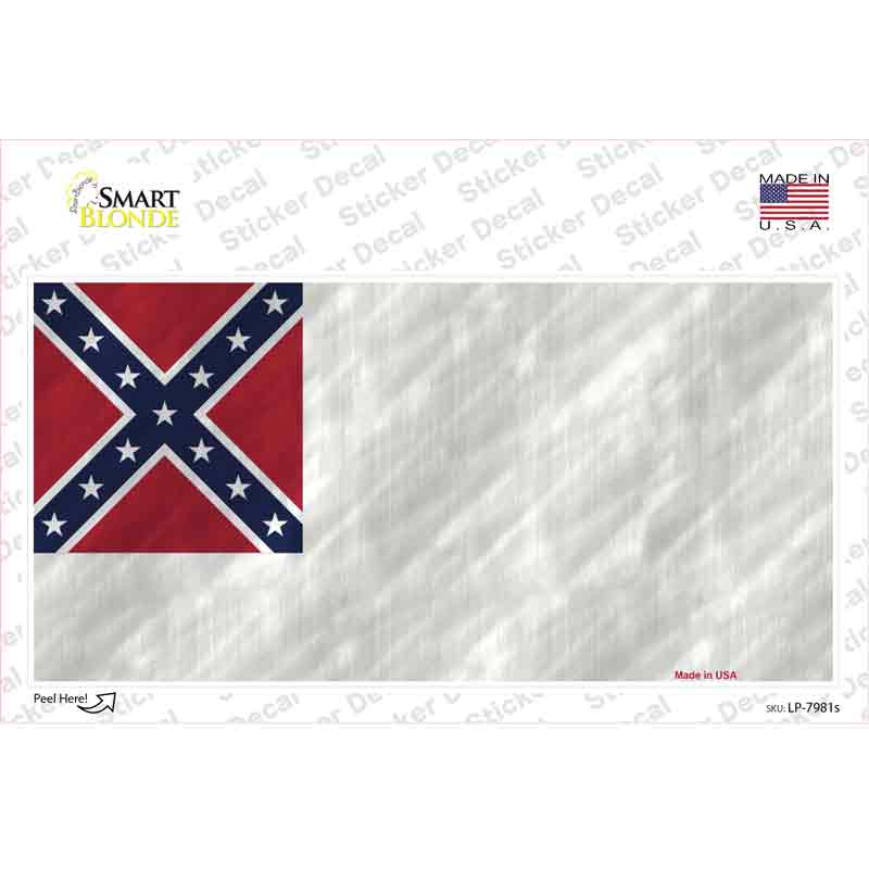 Second Confederate Flag Novelty Sticker Decal Small