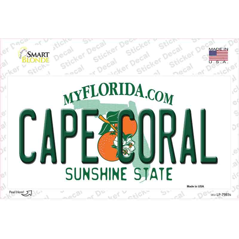 Cape Coral Florida Novelty Sticker Decal Small