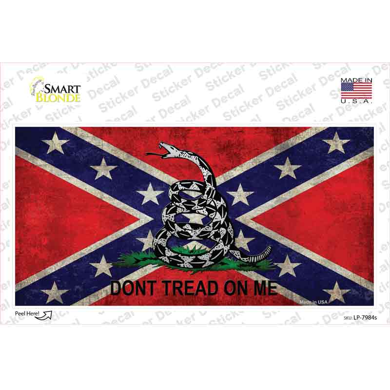 Confederate Dont Tread Novelty Sticker Decal Small