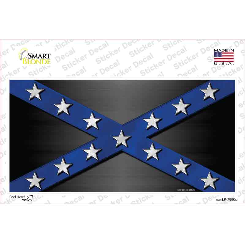 Confederate Stripes Blue Novelty Sticker Decal Small