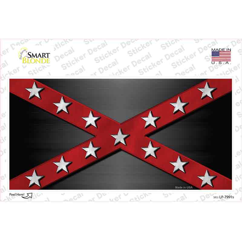 Confederate Stripes Red Novelty Sticker Decal Small