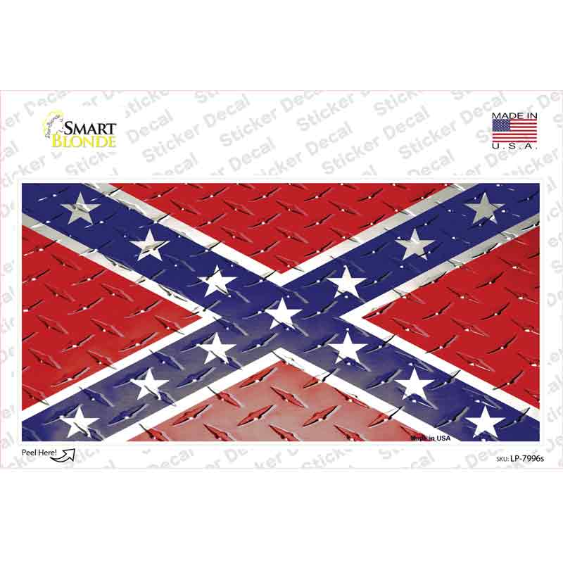 Confederate Flag Diamond Novelty Sticker Decal Small