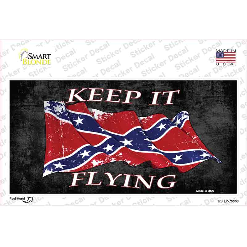 Confederate Keep It Flying Novelty Sticker Decal Small