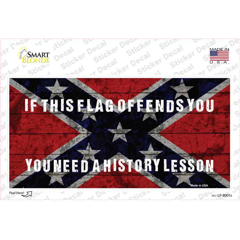 History Lesson Novelty Sticker Decal Small