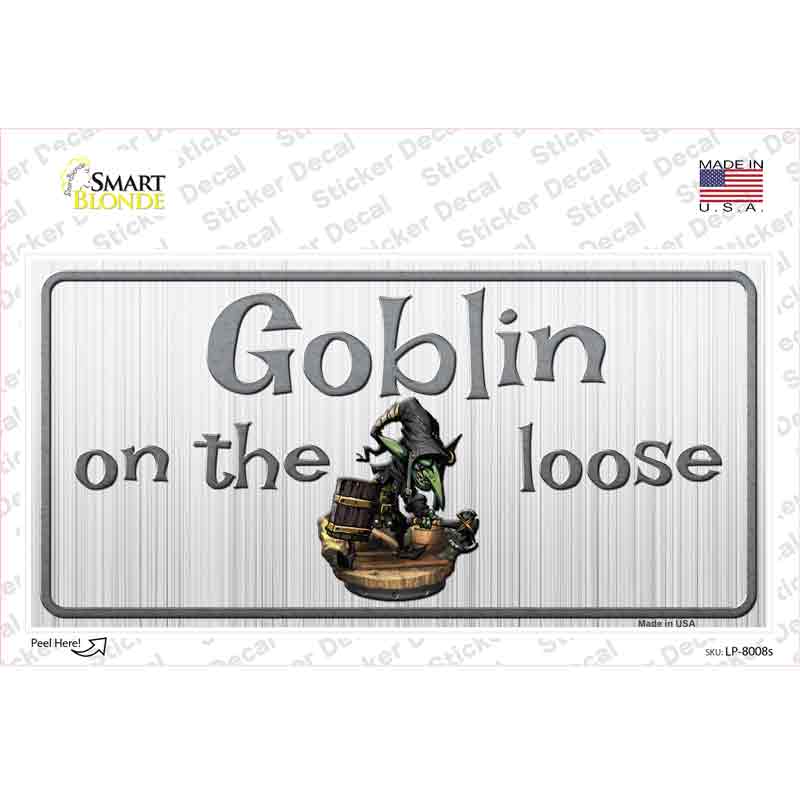 Goblin On The Loose Novelty Sticker Decal Small