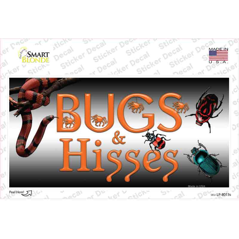 Bugs & Hisses Novelty Sticker Decal Small