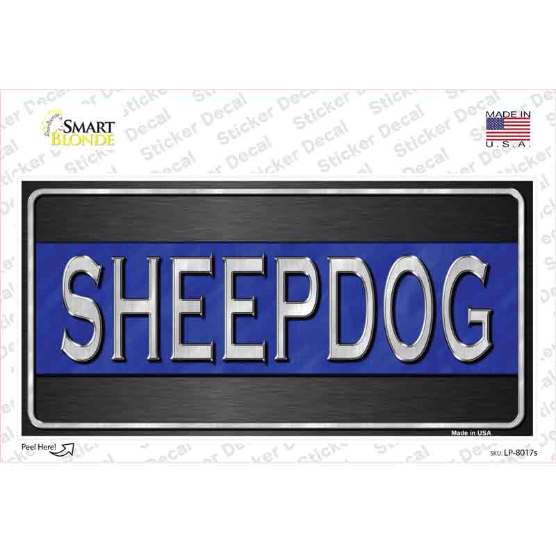 Sheepdog Thin Blue Line Novelty Sticker Decal Small