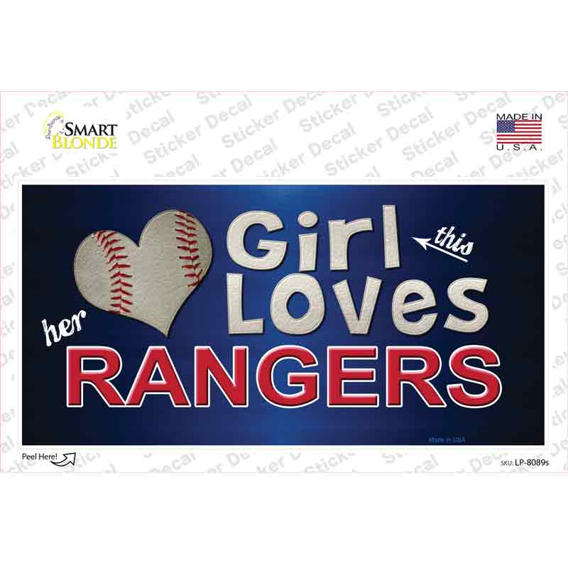 This Girl Loves Her Rangers Novelty Sticker Decal Small